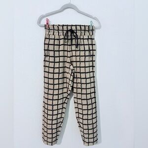 Rag & Bone Black and Tan Checkered Ankle Pants
